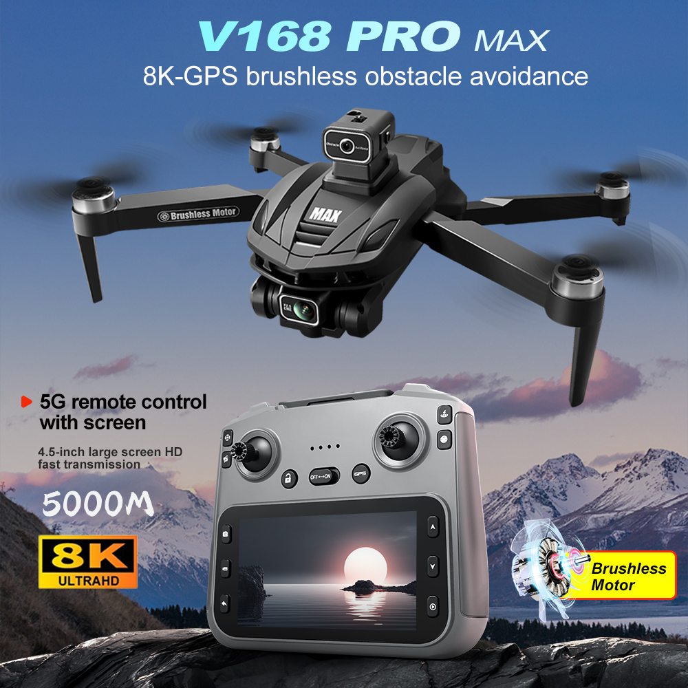 V168 PRO Max GPS Drone 8K Prof - Drone Controller Screen recensione e prezzo